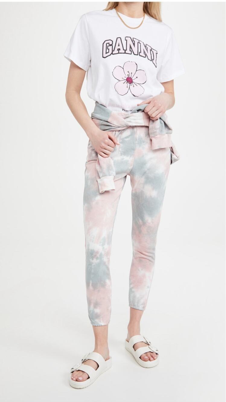 BB Dakota Tie Dye Joggers Pink Gray Green XS Athleisure Sweatpant NEW NWT